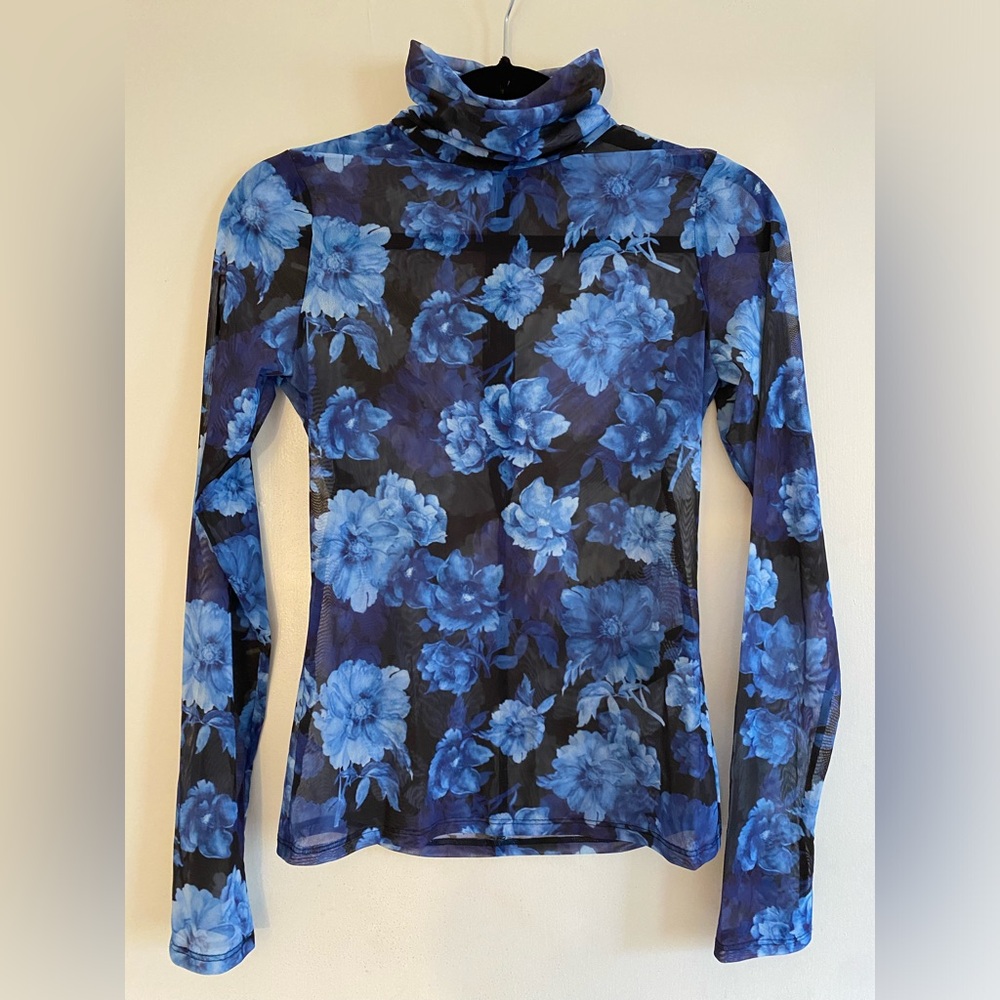 Alice+Olivia Floral Mesh Top
